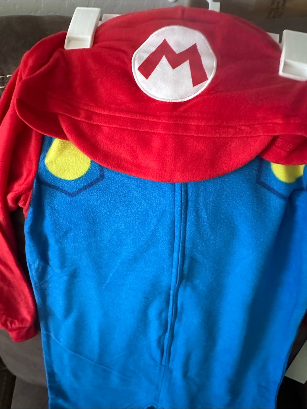 Kids Red & Blue mario Fleece Onesie - Licensed Character Style